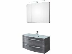 Aktion ❤️ Aquarell Badezimmer-Set Emily - 3-teilig in grau 🌟