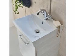 Auslauf 😀 Aquarell Badezimmer-Set Genua - 3-teilig in weiß 😀 -Badezimmerschränke Verkäufe online 24640832 24640923 1 1