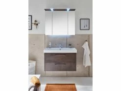 Billig 😍 Aquarell Badezimmer-Set Genua - 3-teilig in dunkelbraun 👍