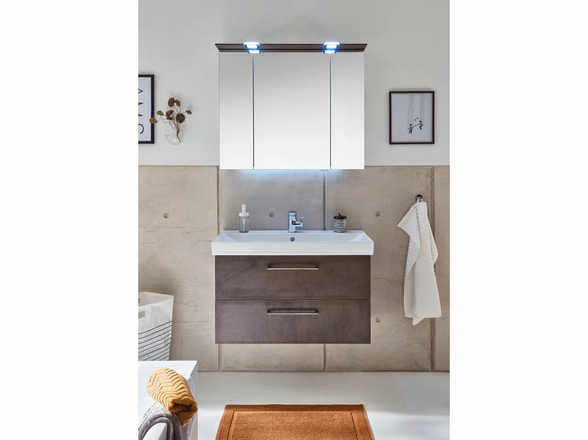 Billig 😍 Aquarell Badezimmer-Set Genua - 3-teilig in dunkelbraun 👍 1 Billig 😍 Aquarell Badezimmer-Set Genua - 3-teilig in dunkelbraun 👍