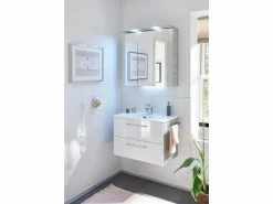 Schlussverkauf 😉 Aquarell Badezimmer-Set Genua - 3-teilig in weiß ⭐ -Badezimmerschränke Verkäufe online 24641096 4