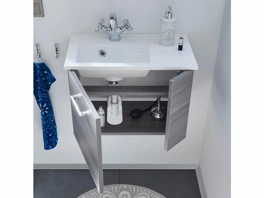 Schlussverkauf 🧨 Aquarell Badezimmer-Set Genua - 3-teilig in grau 👍 4 Schlussverkauf 🧨 Aquarell Badezimmer-Set Genua - 3-teilig in grau 👍 – Bild 4