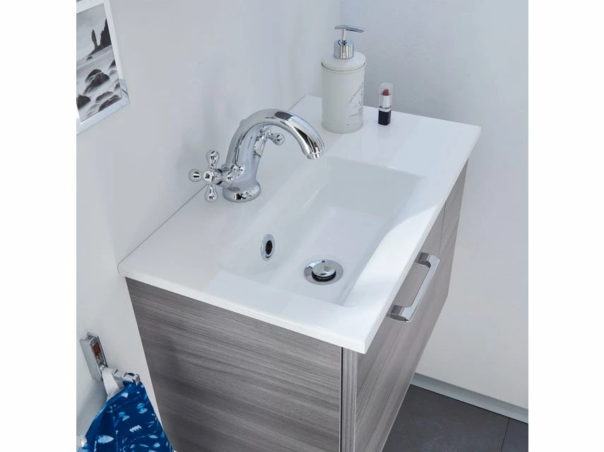 Schlussverkauf 🧨 Aquarell Badezimmer-Set Genua - 3-teilig in grau 👍 3 Schlussverkauf 🧨 Aquarell Badezimmer-Set Genua - 3-teilig in grau 👍 – Bild 3