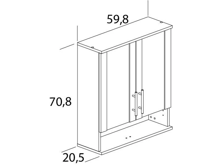 Aktion đ Vivre HĂ€ngeschrank Niko - 59,8/70,8/20,5 cm in grau đ 2 Aktion đ Vivre HĂ€ngeschrank Niko - 59,8/70,8/20,5 cm in grau đ â Bild 2