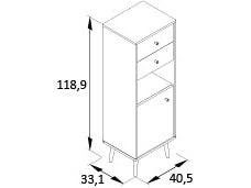 Budget 🔔 Vivre Highboard Jonte - 40,5/118,9/33,1 cm in weiß 🧨 4 Budget 🔔 Vivre Highboard Jonte - 40,5/118,9/33,1 cm in weiß 🧨 – Bild 4
