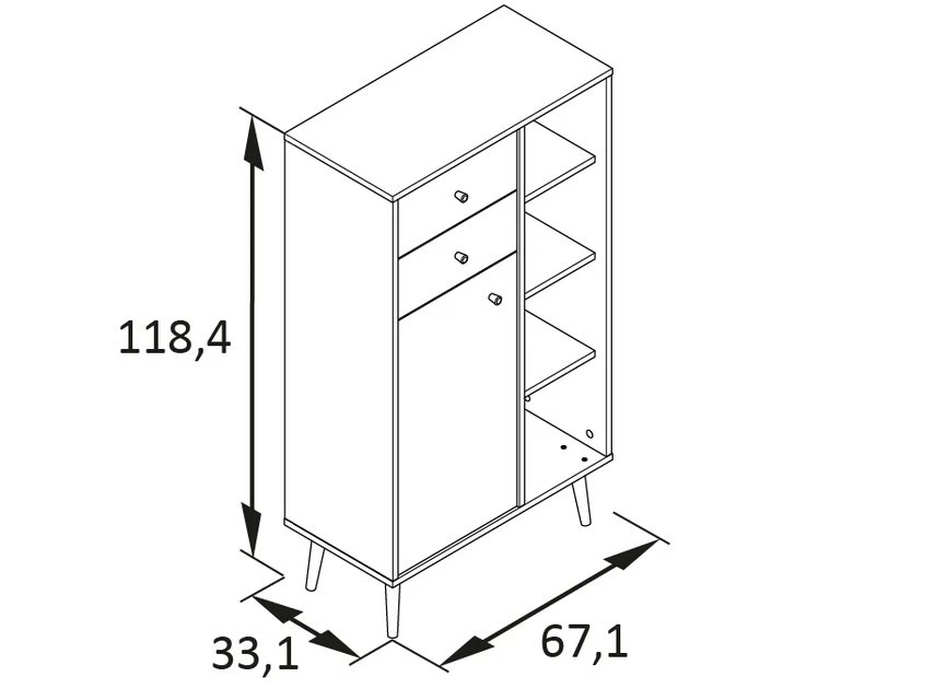 Bester Verkauf 🤩 Vivre Highboard Jonte - 67,1/118,9/33,1 cm in weiß 🧨 5 Bester Verkauf 🤩 Vivre Highboard Jonte - 67,1/118,9/33,1 cm in weiß 🧨 – Bild 5