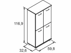 Budget ✨ Vivre Highboard Nora - 59,8/116,9/32,6 cm in braun 🎉 7 Budget ✨ Vivre Highboard Nora - 59,8/116,9/32,6 cm in braun 🎉 -Badezimmerschränke Verkäufe online 24722523 3 massangabe nebenbild 1
