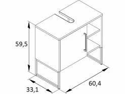 Angebote 😍 Vivre Waschbeckenunterschrank Limone in weiß ⌛ 7 Angebote 😍 Vivre Waschbeckenunterschrank Limone in weiß ⌛ -Badezimmerschränke Verkäufe online 24722565 3 massangabe nebenbild