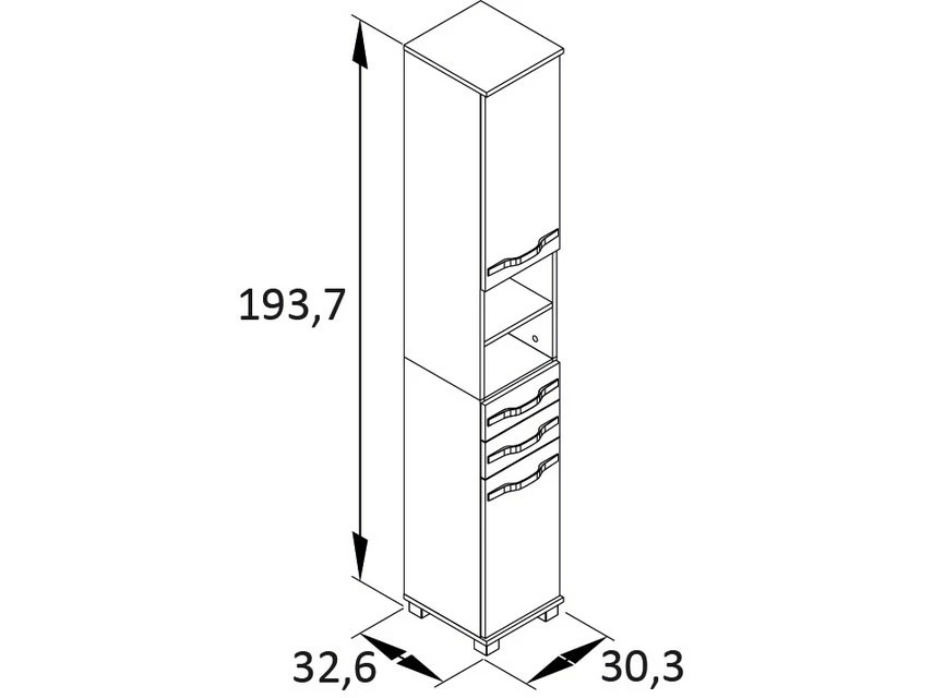 Bestpreis ⌛ Vivre Hochschrank Diana - 30,3/194,2/32,6 cm in weiß 🔔 2 Bestpreis ⌛ Vivre Hochschrank Diana - 30,3/194,2/32,6 cm in weiß 🔔 – Bild 2