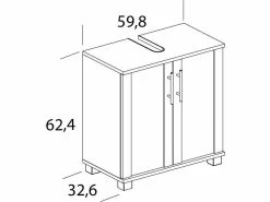 Großhandel ⌛ Vivre Waschbecken-Unterschrank Niko - 59,8/62,4/32,6 cm in grau 😍 7 Großhandel ⌛ Vivre Waschbecken-Unterschrank Niko - 59,8/62,4/32,6 cm in grau 😍 -Badezimmerschränke Verkäufe online 24722820 1 massangabe nebenbild