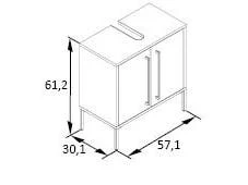 Brandneu ⭐ Vivre Waschbecken-Unterschrank Sarah - 57,1/61,2/30,1 cm in weiß ✔️ 3 Brandneu ⭐ Vivre Waschbecken-Unterschrank Sarah - 57,1/61,2/30,1 cm in weiß ✔️ – Bild 3