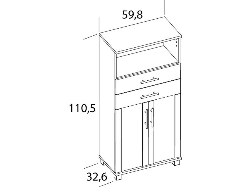 Angebote 🥰 Vivre Highboard Niko - 59,8/110,5/32,6 cm in grau 🎁 2 Angebote 🥰 Vivre Highboard Niko - 59,8/110,5/32,6 cm in grau 🎁 – Bild 2