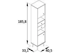 Rabatt 😍 Vivre Hochschrank Jonte in weiß ⭐ 3 Rabatt 😍 Vivre Hochschrank Jonte in weiß ⭐ – Bild 3