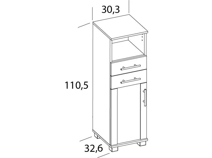 Besorgen 👍 Vivre Highboard Niko - 30,3/110,5/32,6 cm in grau 😍 2 Besorgen 👍 Vivre Highboard Niko - 30,3/110,5/32,6 cm in grau 😍 – Bild 2