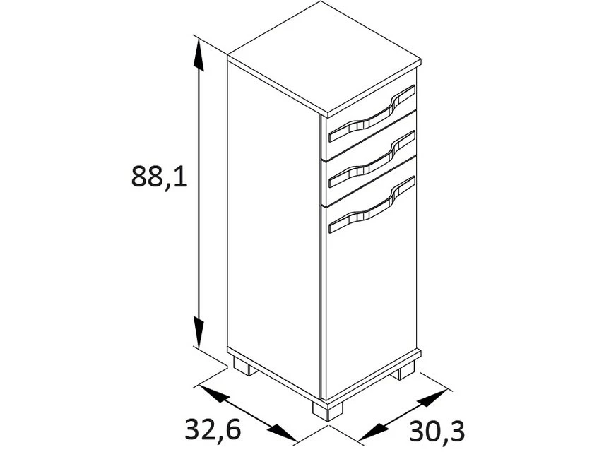 Top 10 ⌛ Vivre Unterschrank Diana - 30,3/88,6/32,6 cm in grau 🛒 2 Top 10 ⌛ Vivre Unterschrank Diana - 30,3/88,6/32,6 cm in grau 🛒 – Bild 2