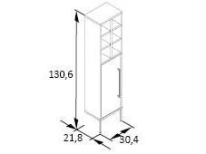 Großhandel 🔔 Vivre Highboard Sarah - 30,4/130,6/21,8 cm in weiß 🎉 3 Großhandel 🔔 Vivre Highboard Sarah - 30,4/130,6/21,8 cm in weiß 🎉 – Bild 3