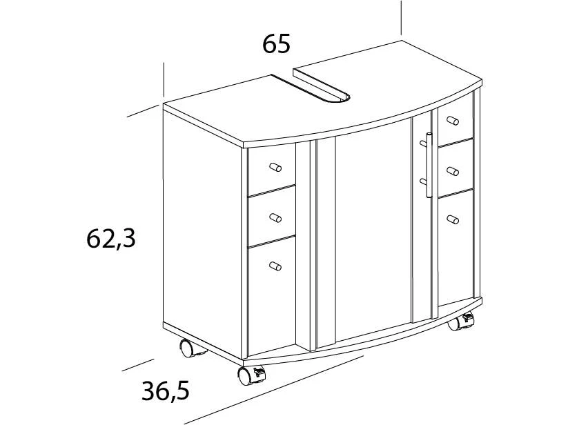 Schlussverkauf ✨ Vivre Waschbecken-Unterschrank Niko - 65/62,3/36,5 cm in weiß 🥰 4 Schlussverkauf ✨ Vivre Waschbecken-Unterschrank Niko - 65/62,3/36,5 cm in weiß 🥰 – Bild 4