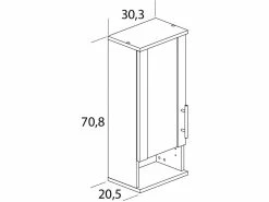 Brandneu 🔔 Vivre Hängeschrank Niko - 30,3/70,8/20,5 cm in weiß 🌟 7 Brandneu 🔔 Vivre Hängeschrank Niko - 30,3/70,8/20,5 cm in weiß 🌟 -Badezimmerschränke Verkäufe online 24723068 1 massangabe nebenbild